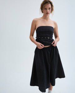 Strapless Noir Tartán