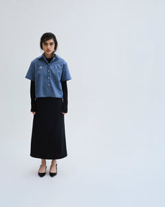 Falda Slick Navy