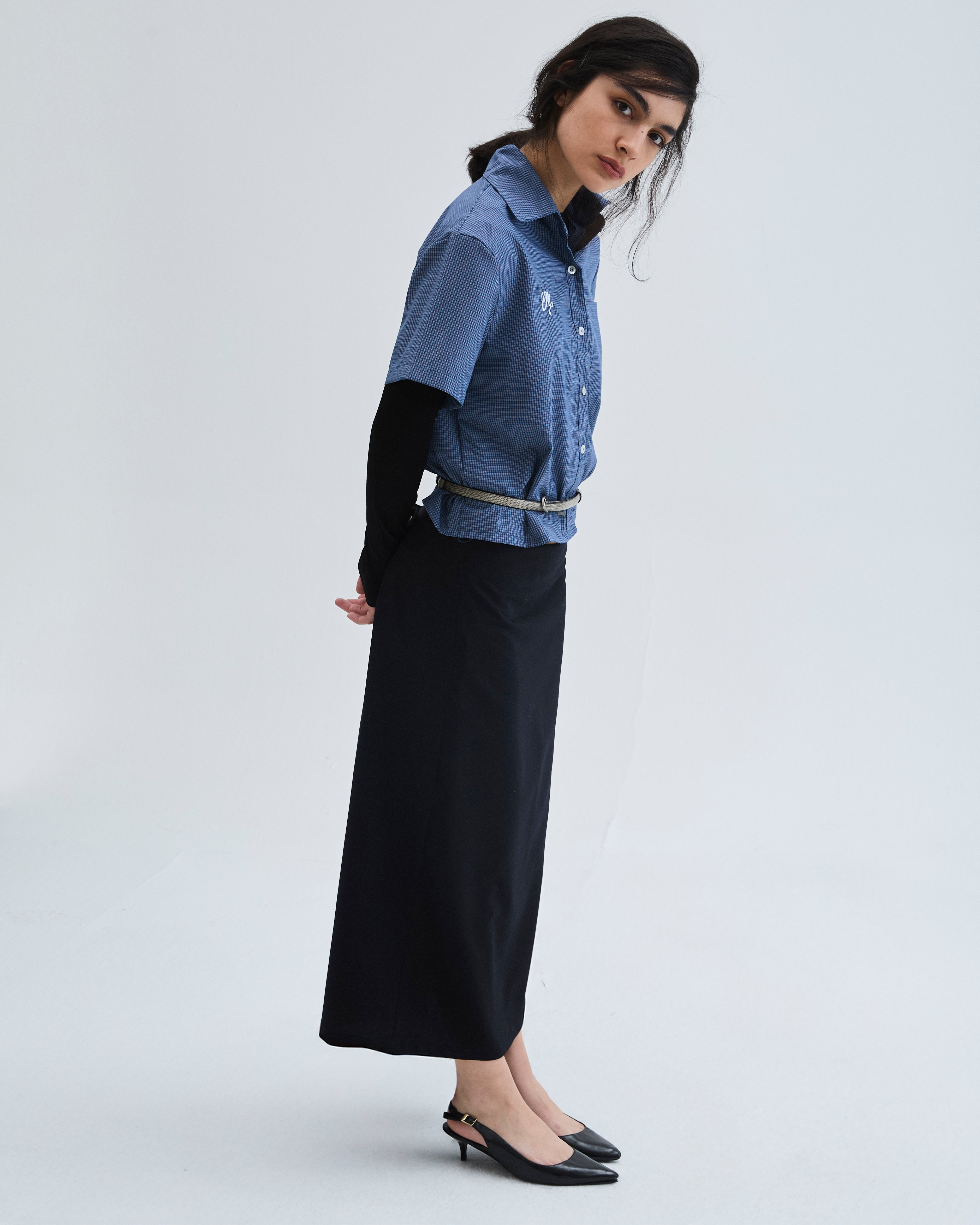 Falda Slick Navy