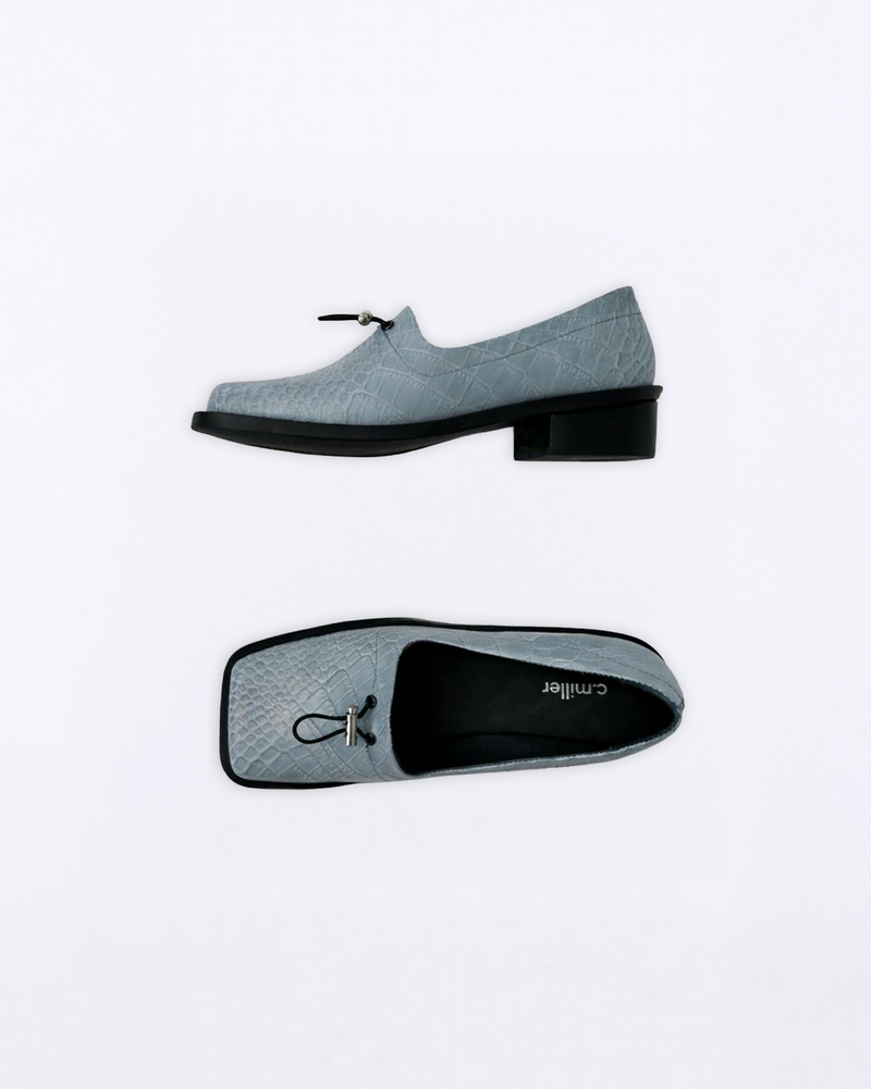 Zapatos #1 Croco celeste