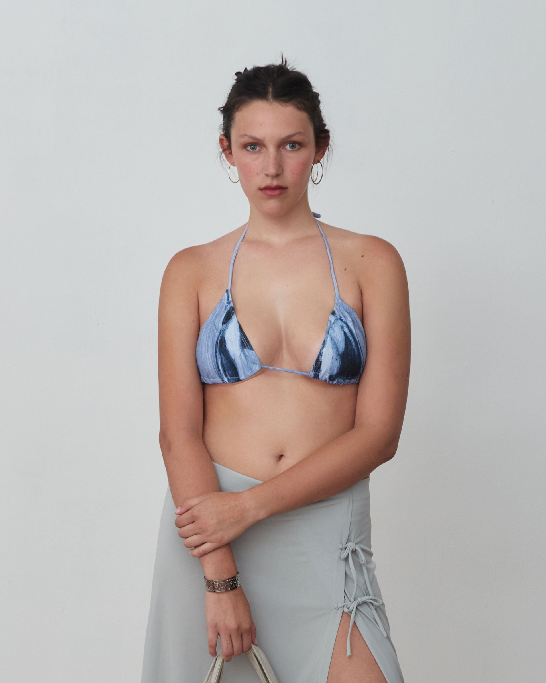 Bikini triángulo Ribbon Celeste