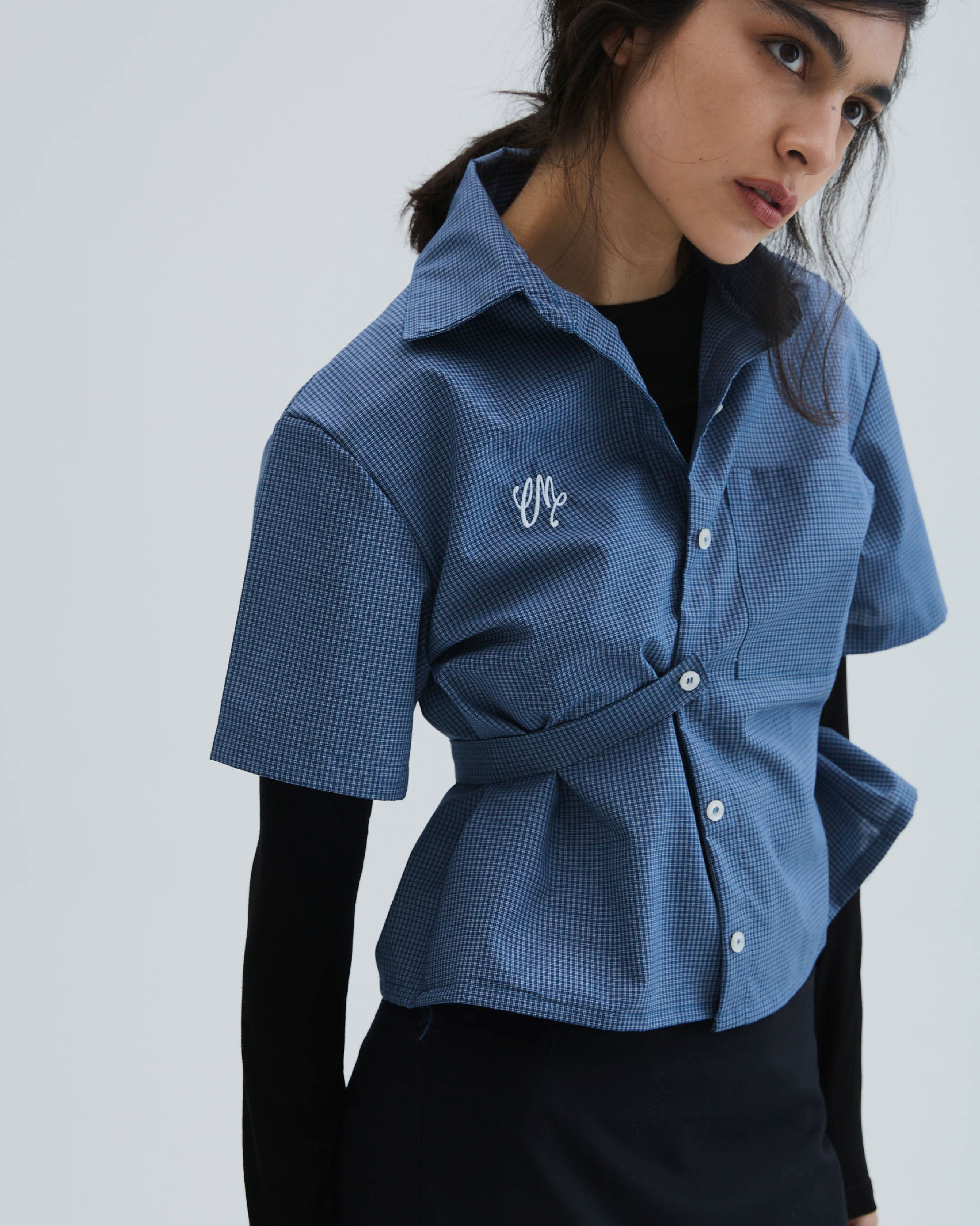 Camisa Azul lazo