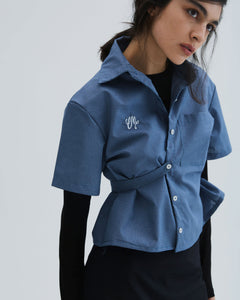 Camisa Azul lazo