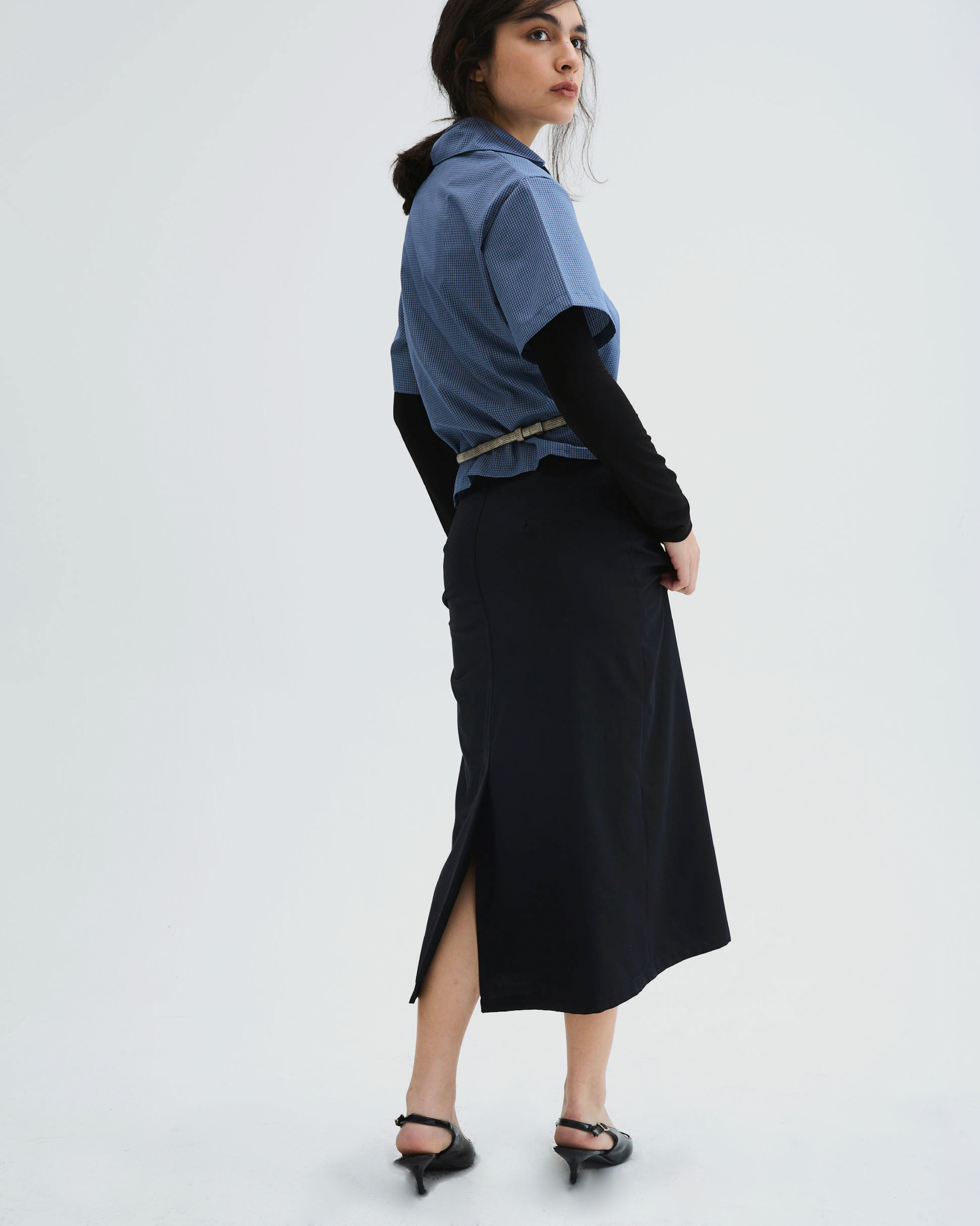 Falda Slick Navy