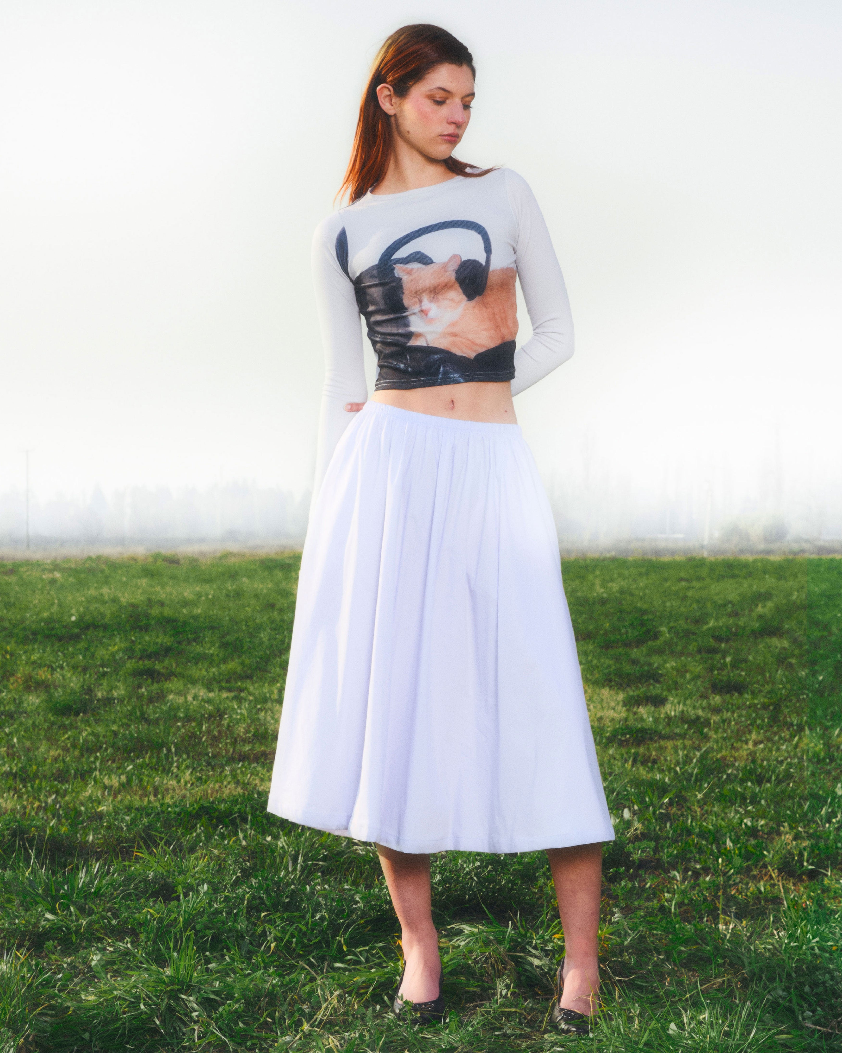 Cottage skirt celeste