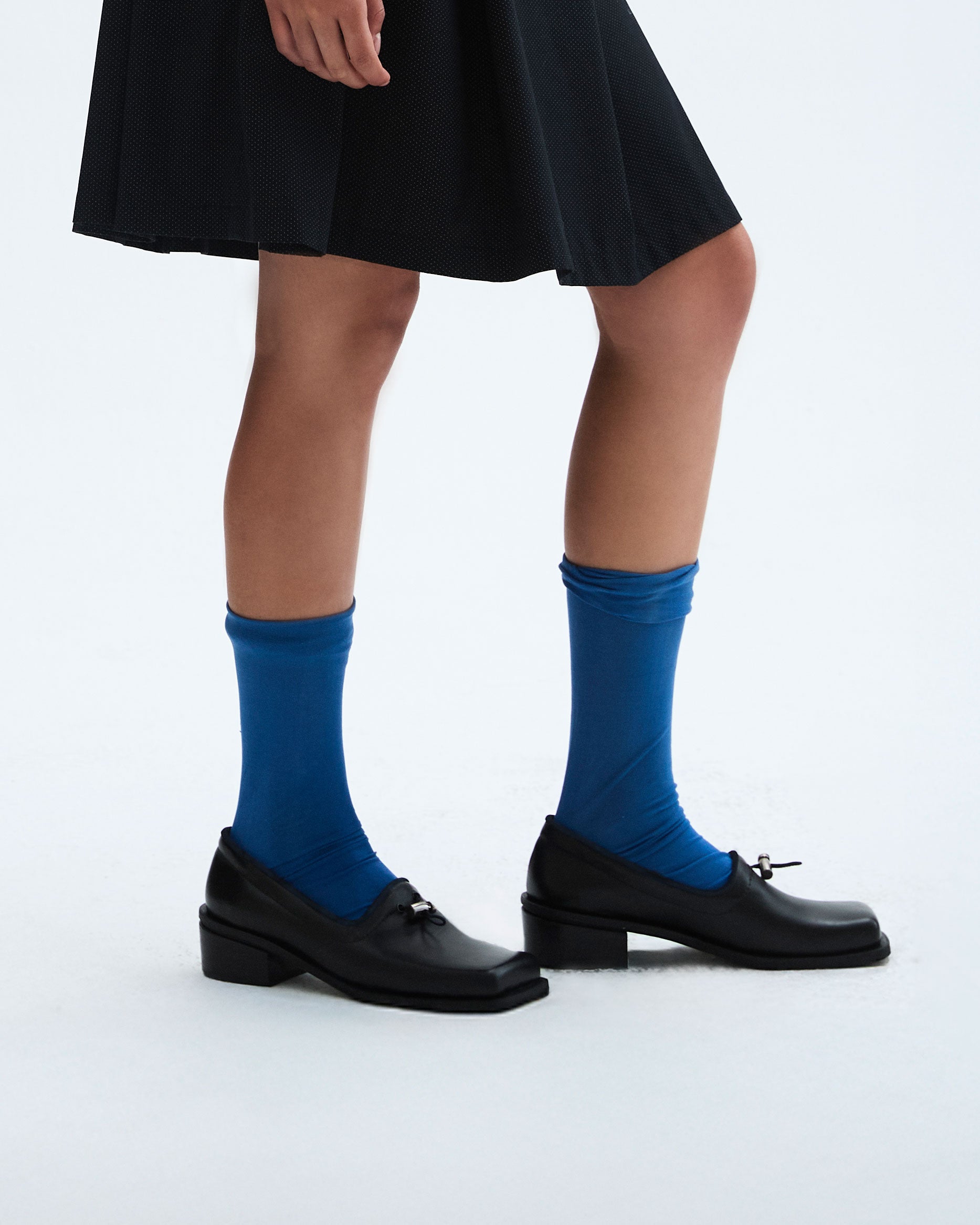 Zapato #1 negro/gamuza azul